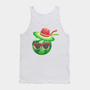 Watermelon with A Beautiful Hat Tank Top